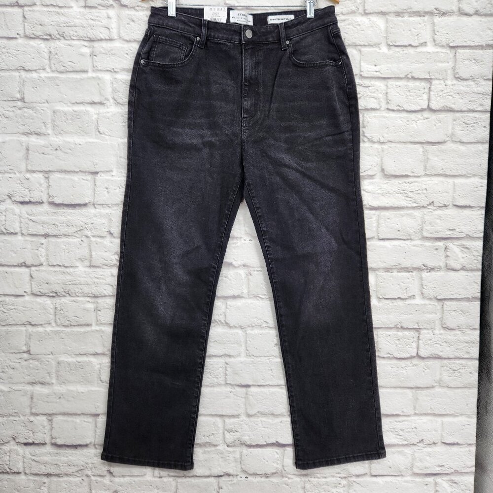 Cotton On Women’s Black Pepper Slim Straight Jean US 12 Blue Jeans Casual